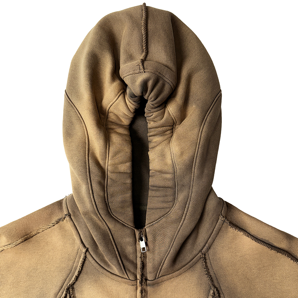 에러앤와이씨 슬래시스톰 웨더드 집업 후디 워시드 옐로우(ERRORNYC Slashstorm Weathered Zip-up Hoodie Washed Yellow) - 5