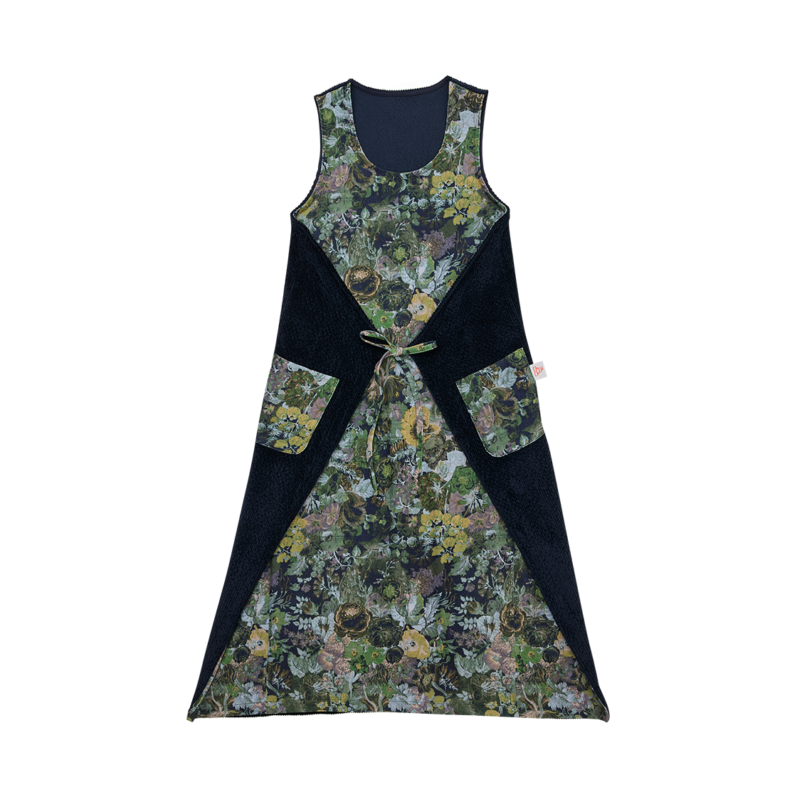 G73201_D.GN (W) GORT Corduroy Apron Dress Dark Green