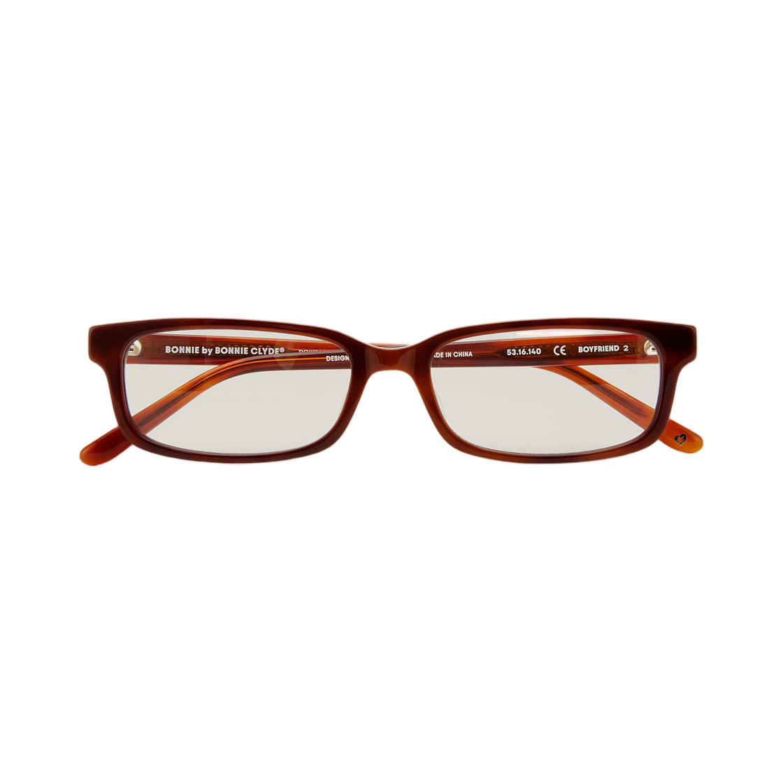 보니 클라이드 보이프렌드 2 레이어드 브라운 데미 논 프리스크립션 블루 라이트 렌즈(Bonnie Clyde Boyfriend 2 Layered Brown Demi Non Prescription Blue Light Lenses)