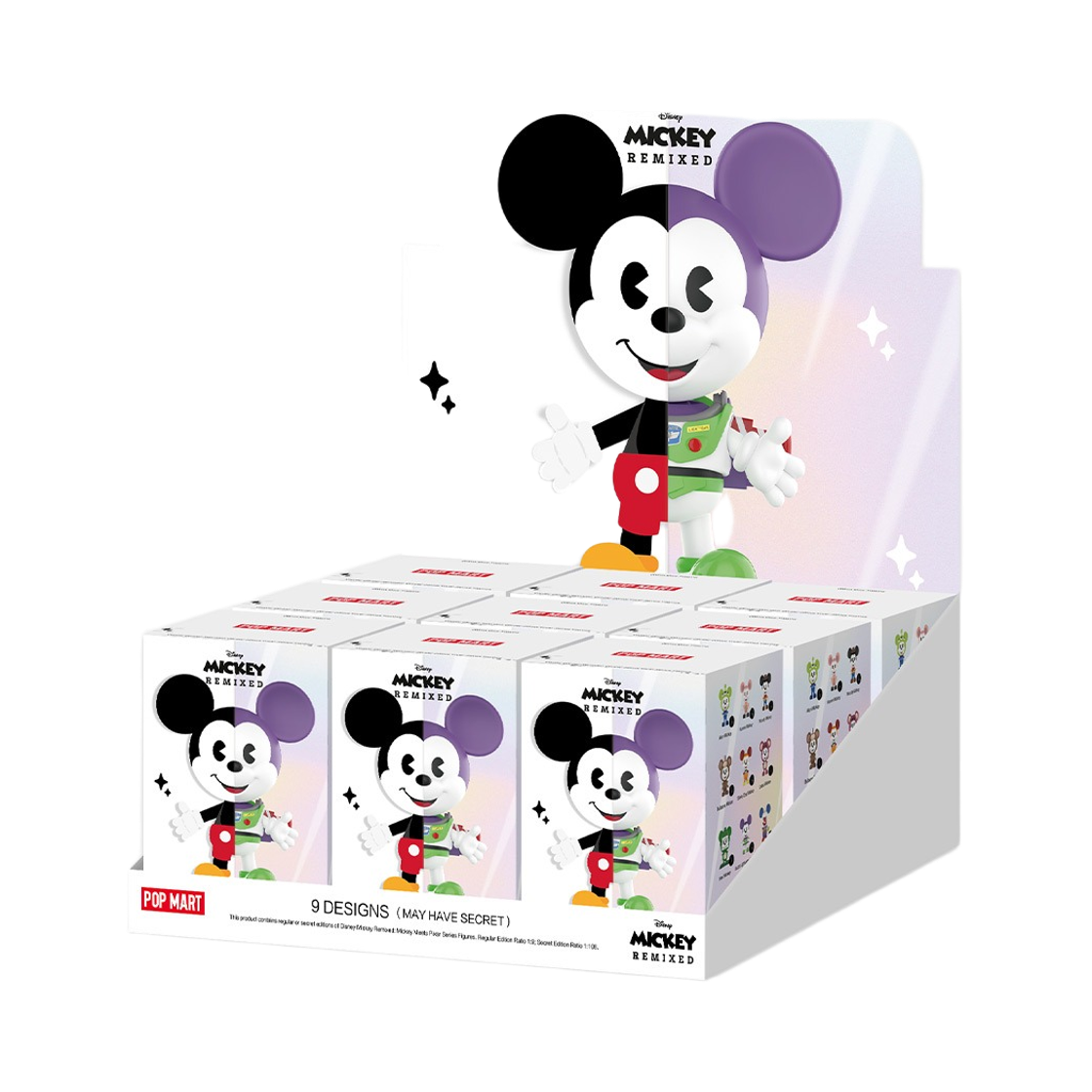 팝마트 디즈니 미키 리믹스 픽사를 만난 미키 시리즈 피규어 미개봉 랜덤박스 (9개입)