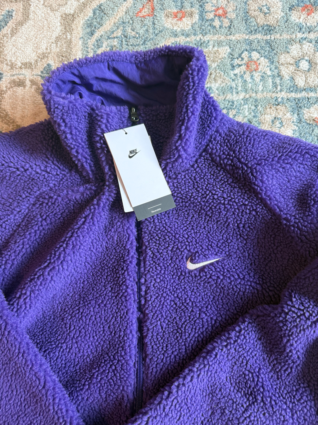 Nike NSW Reversible Jacket Court Purple White - Asia 착용 스타일 - 2