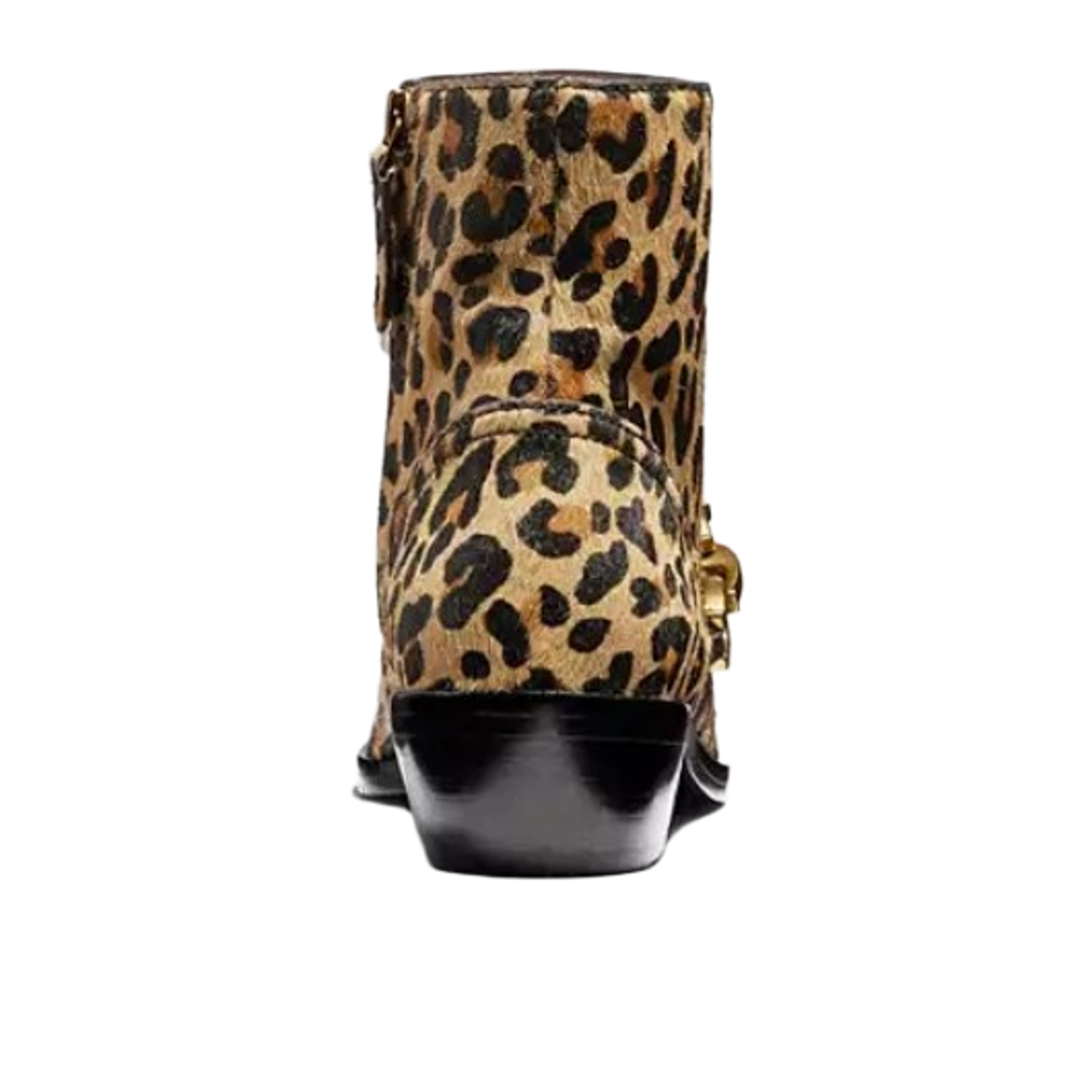 (W) 코치 레오파드 프린트 알렌 부티 블랙 베이지((W) Coach Allen Bootie with Leopard Print Black Beige) - 3