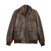 Levi's Clayton Leather Aviator Jacket Brown