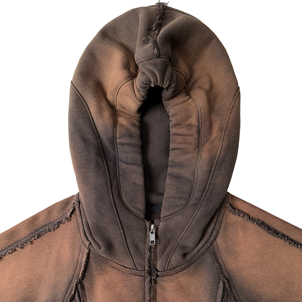 에러앤와이씨 슬래시스톰 웨더드 집업 후디 워시드 레드(ERRORNYC Slashstorm Weathered Zip-up Hoodie Washed Red) - 5