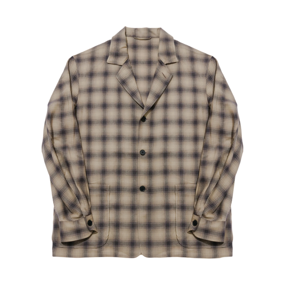 A0KS0000PIBT Kaptain Sunshine Wool Ombre Oregon Jacket Beige Ombre