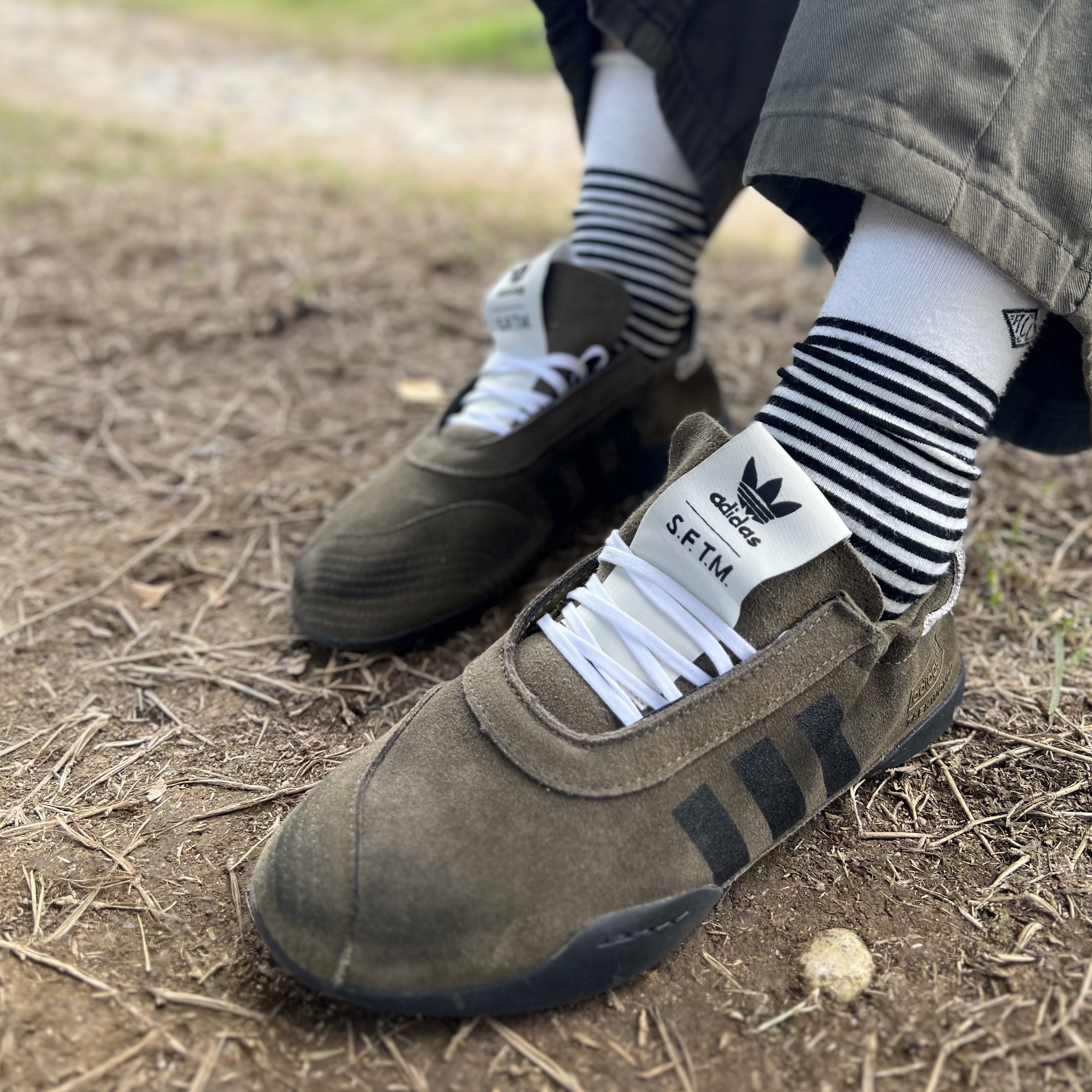 (W) Adidas x Song for the Mute Taekwondo Mei Olive Core Black 착용 스타일