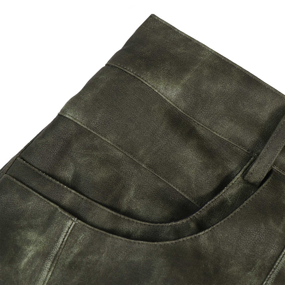 에러앤와이씨 패이즈쉬프트 디테쳐블 레더 팬츠 밀리터리그린(ERRORNYC Phase-Shift Detachable Leather Pants Military Green) - 3