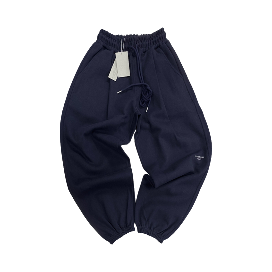 언더마이카 무.03 안티 Fxxking 로고 플레이 오버사이즈 스웨트 조거 네이비(Undermycar Mu.03 Anti Fxxking Logo Play Oversized Sweat Jogger Navy)