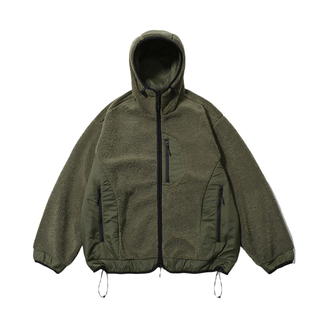 [FW25] 모이프 하이커 후디드 플리스 점퍼 올리브([FW25] moif Hiker Hooded Fleece Jumper Olive)