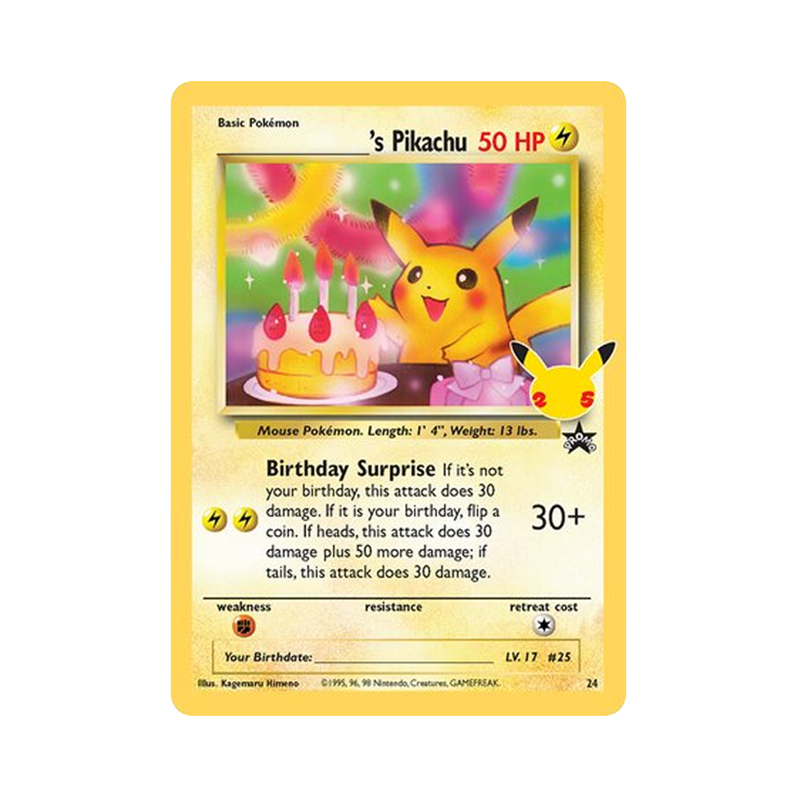 포켓몬 TCG 피카츄 P 셀레브레이션즈 (영문판)(Pokemon TCG Pikachu P Celebrations (English Ver.))