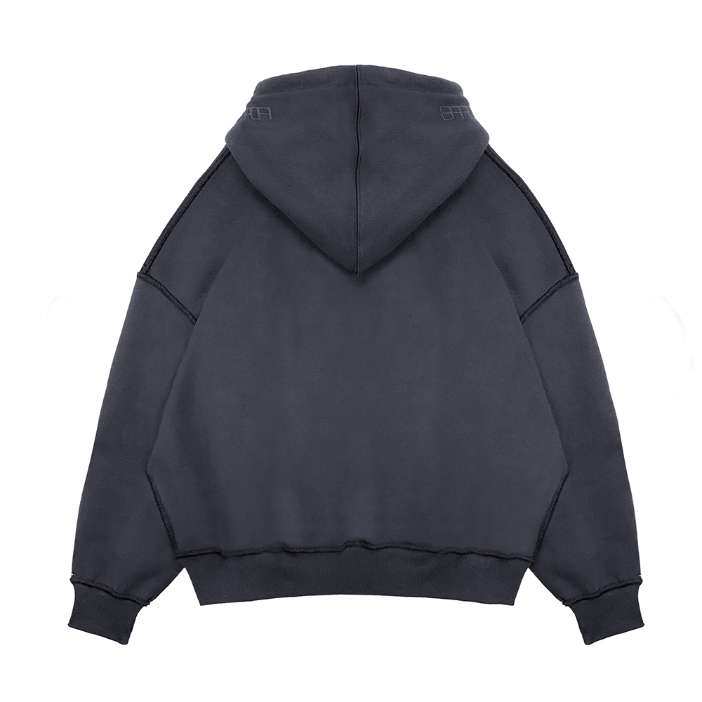 에러앤와이씨 리버서블 오버핏 후디 다크 그레이(ERROR NYC Reversible Overfit Hoodie Dark Grey) - 2
