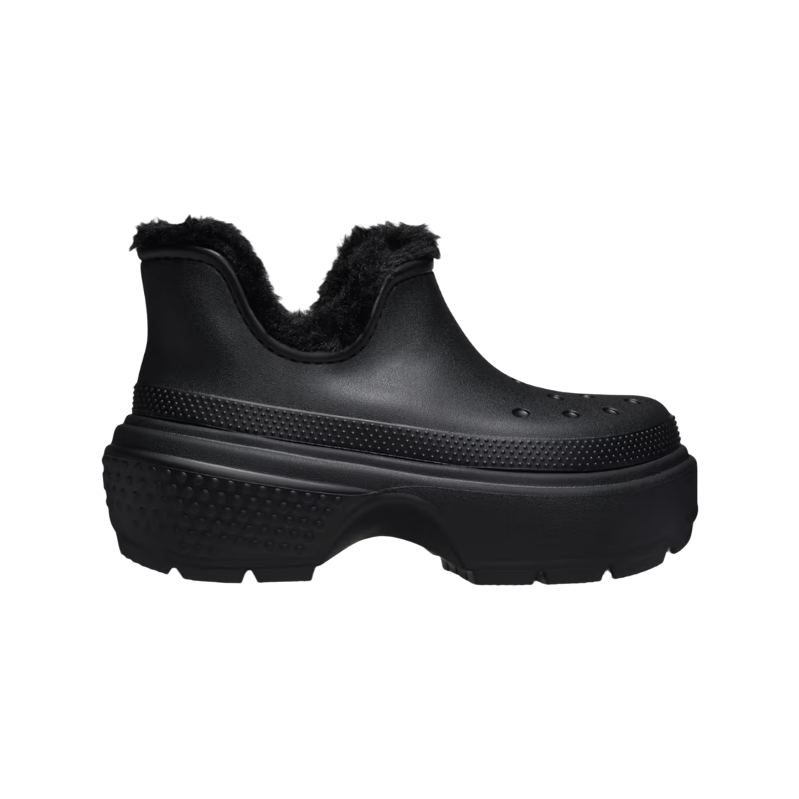 크록스 스톰프 라인드 쇼티 부츠 블랙(Crocs Stomp Lined Shorty Boot Black) - 1