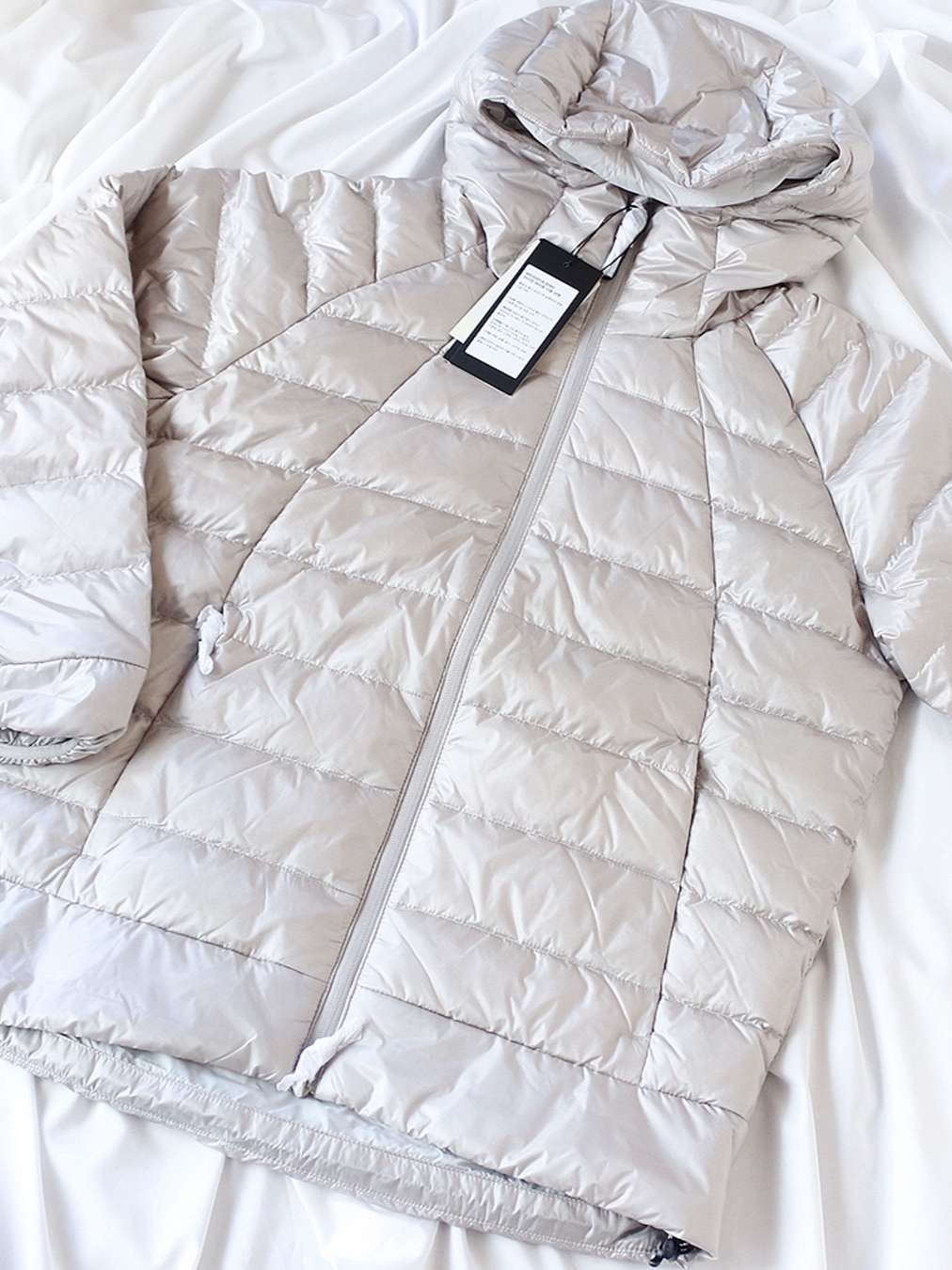 Musinsa Standard Iron Light Down Jacket Light Grey 착용 스타일