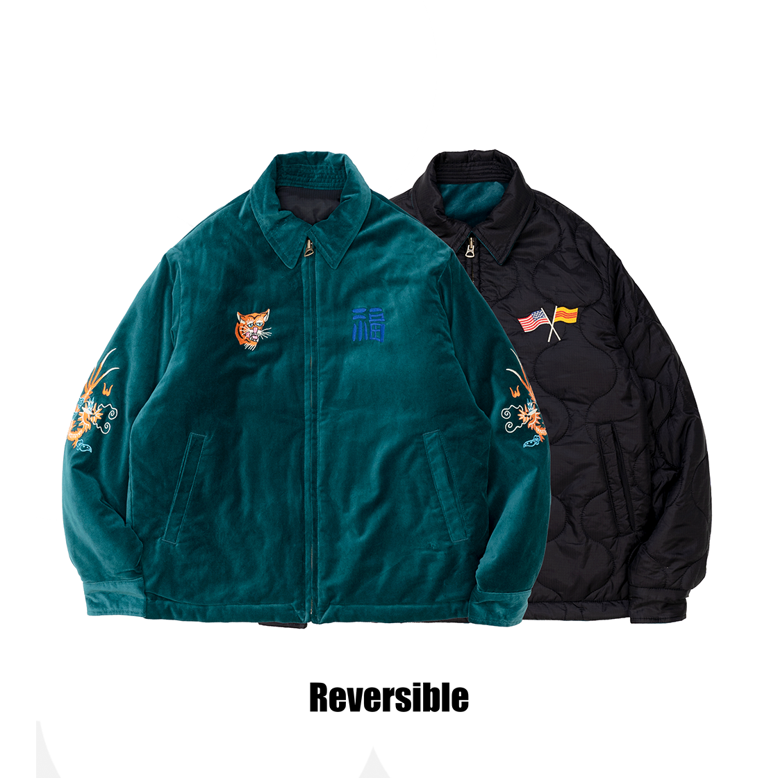 51515GRBK Houston Japan Reversible Vietnam Jacket Green 51515