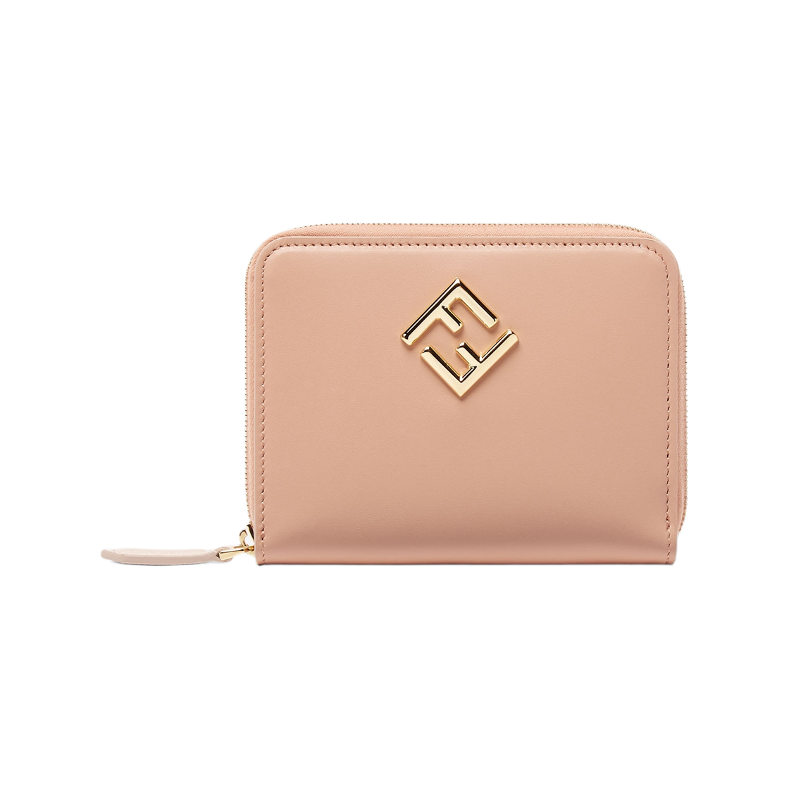 8M0508ALV4F1SO1 Fendi FF Diamonds Zip Around Medium Wallet Pink