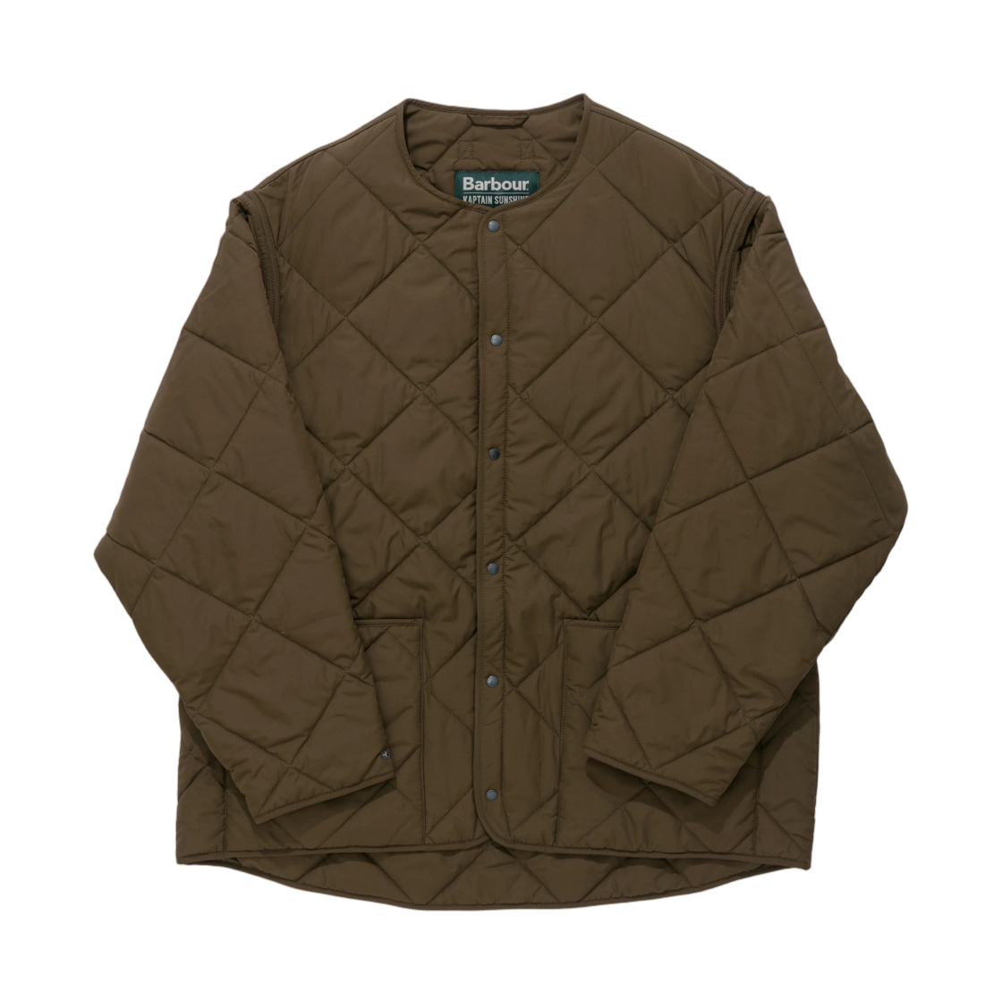 A0KS0000PLS1 Kaptain Sunshine Quilted Jacket Khaki