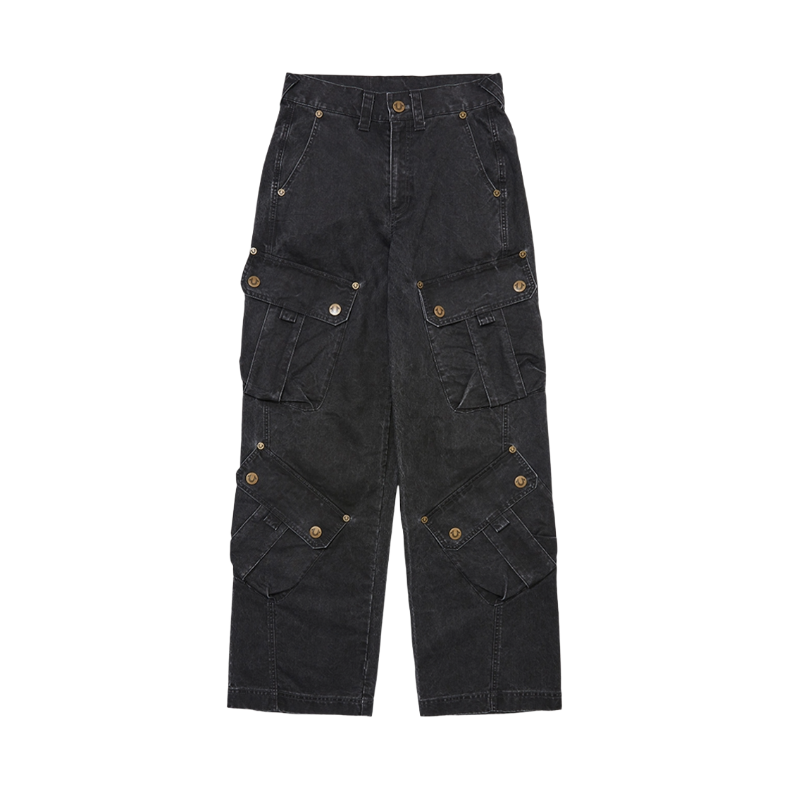 TRA4PTU506BBK True Religion Airbone Washed Cargo Pants_Black