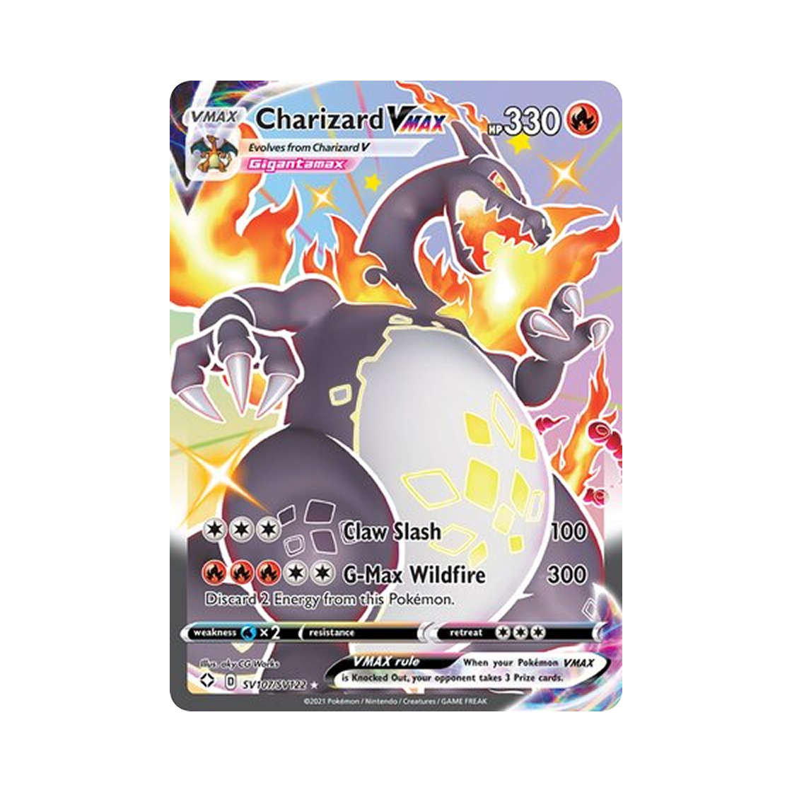 포켓몬 TCG 리자몽 VMAX SRV 샤이닝 페이츠 (영문판)(Pokemon TCG Charizard VMAX SRV Shining Fates (English Ver.))