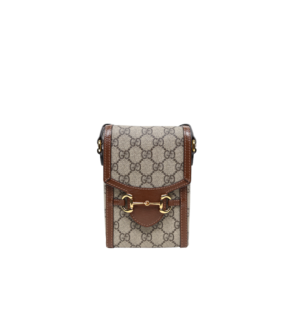 구찌 GG 캔버스 홀스빗 폰 홀더 크로스백 C-A37416(Gucci GG Canvas Horsebit Phone Holder Crossbody Bag) - 1