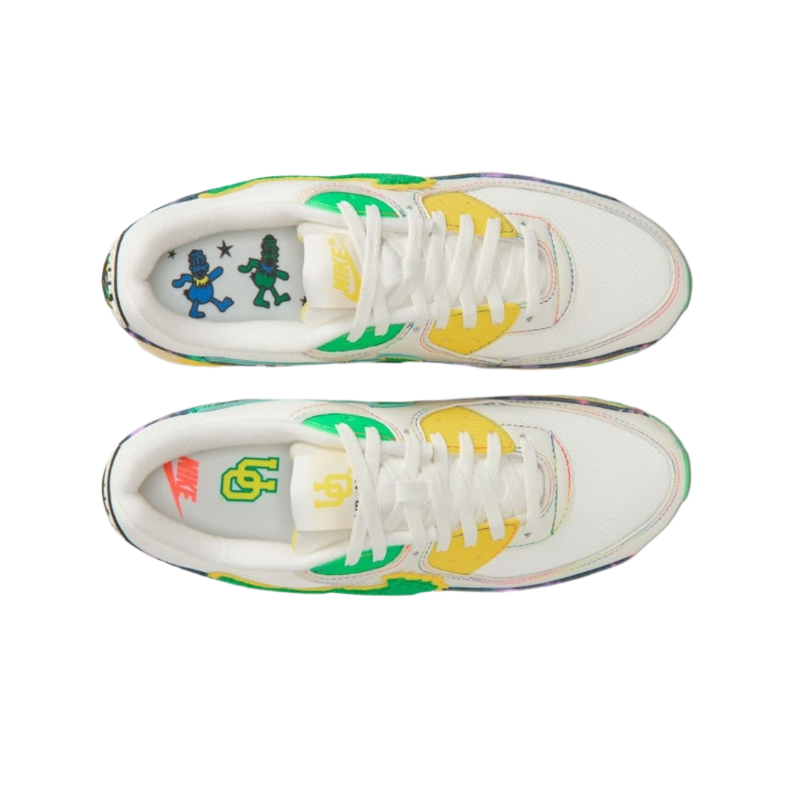 나이키 에어맥스 90 x 그레이트풀 데드 유니버시티 오브 오리건 그레이트풀 덕스 세일 그린 쇼크(Nike Air Max 90 x Grateful Dead University of Oregon Grateful Ducks Sail Green Shock) - 2