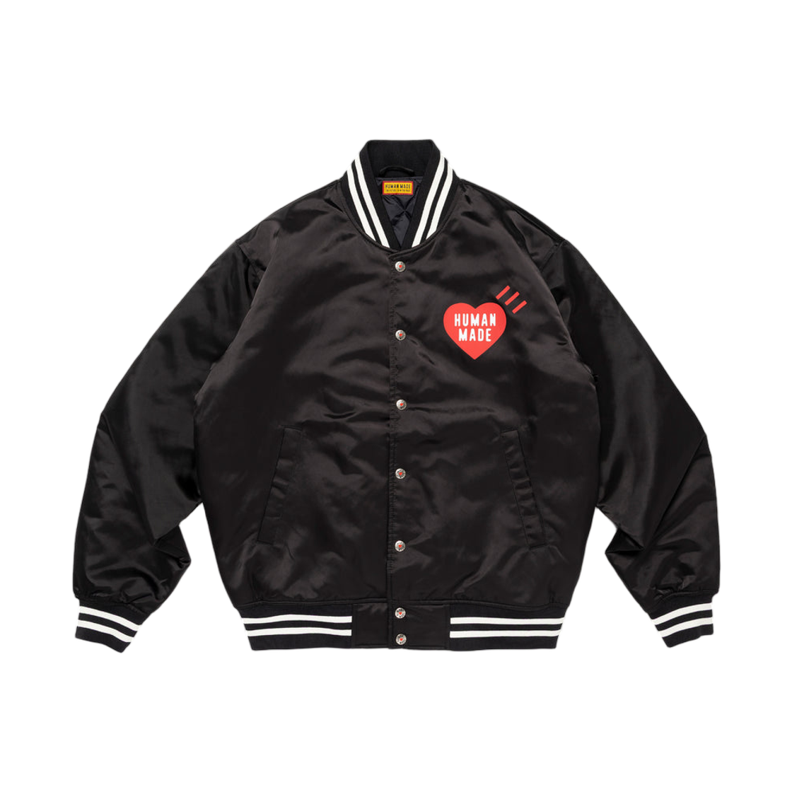 휴먼 메이드 나일론 스타디움 자켓 블랙(Human Made Nylon Stadium Jacket Black)