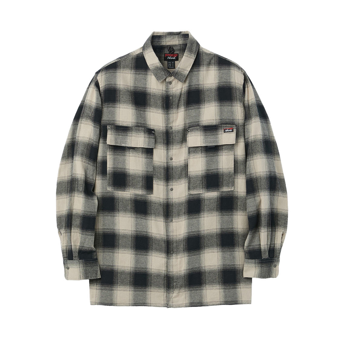 SVSFW25802BKX Series Nanga Ombre Check W Pk Box Shirt Black