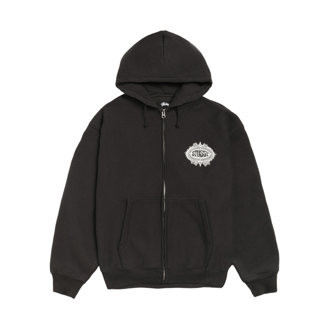 118592 Stussy Mantra Zip Hoodie Black