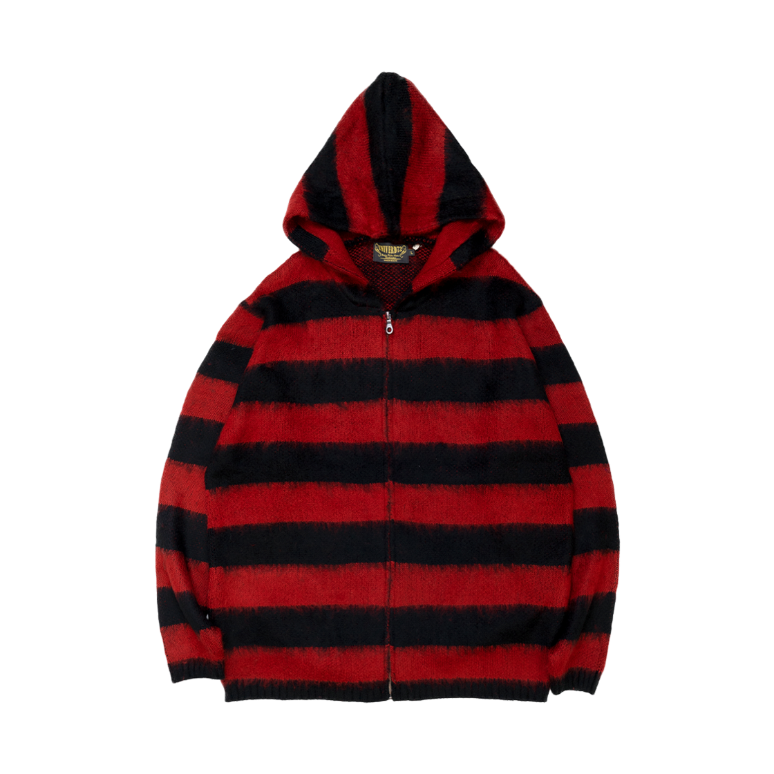 22335RD Houston Japan UNIVERD72 Mohair Touch Zip Parka BORDER Red 22335