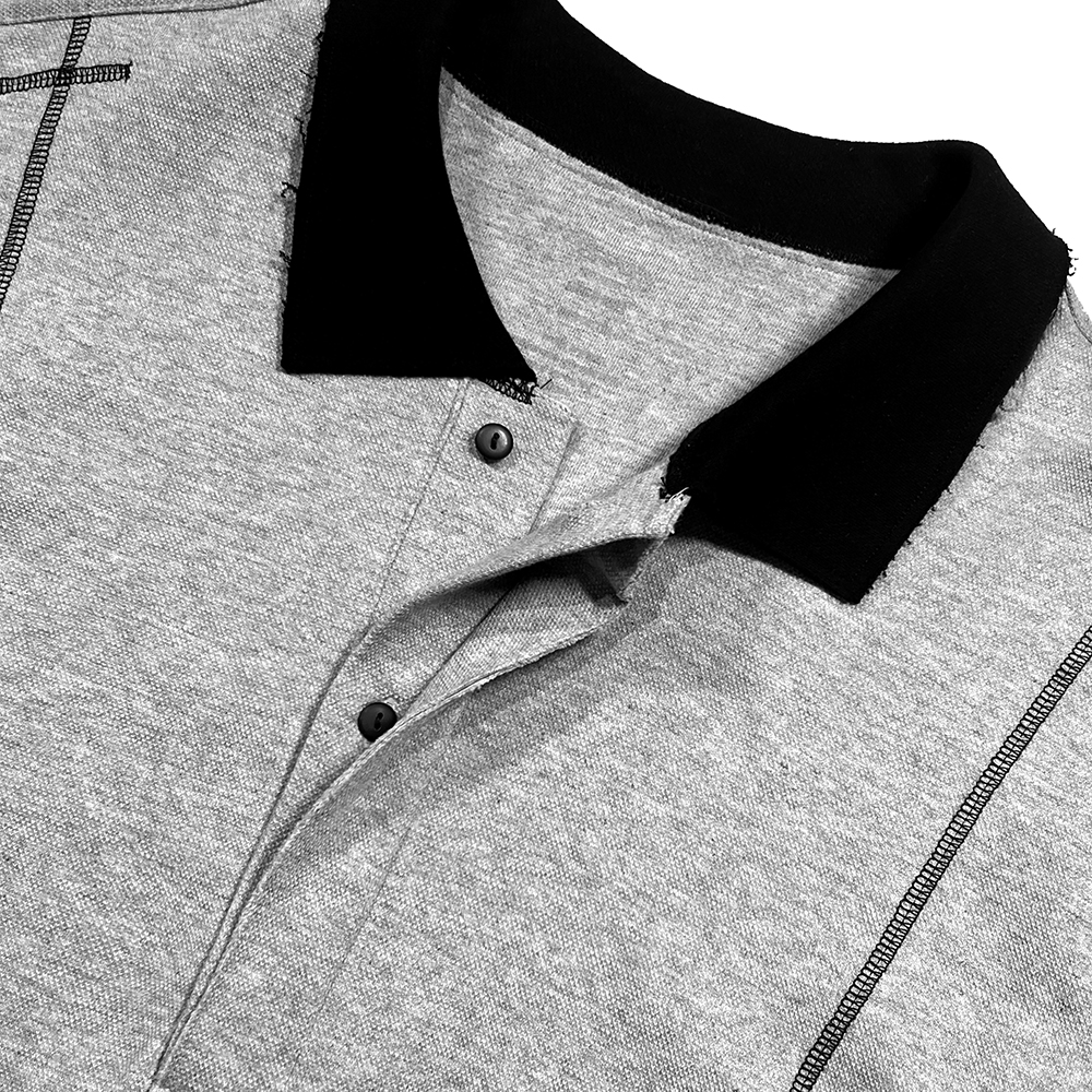 에러앤와이씨 투 레이어 폴로셔츠 그레이(ERROR NYC 2-layer Polo Shirt Gray) - 3