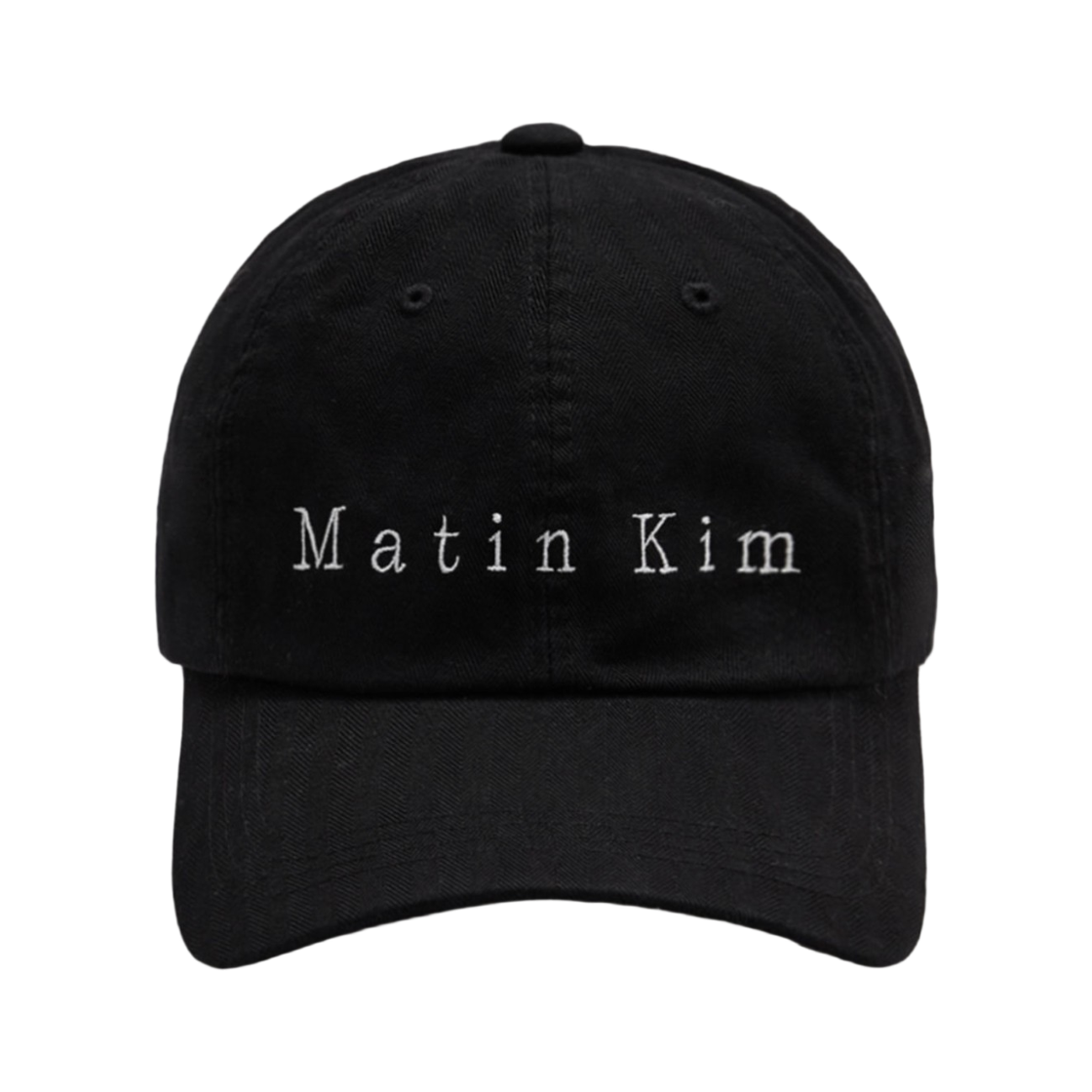 MK259OHT029MBB Matin Kim Matin Herringbone Typo Ball Cap Black