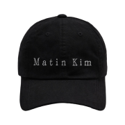 Matin Kim Matin Herringbone Typo Ball Cap Black