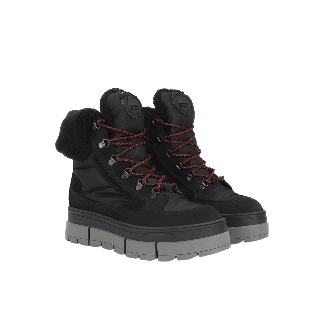 PJR-B01089-BLK PAJAR Henta Lace-Up Boots Black