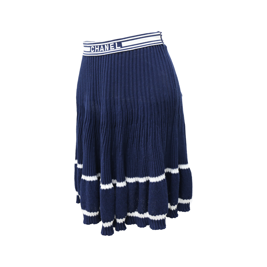 ITFC9UWUJGD2 Chanel P61019 Navy Cotton Skirt