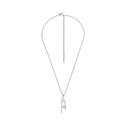 Diesel Dx1625040 Stainless Steel D Logo Pendant Necklace Silver