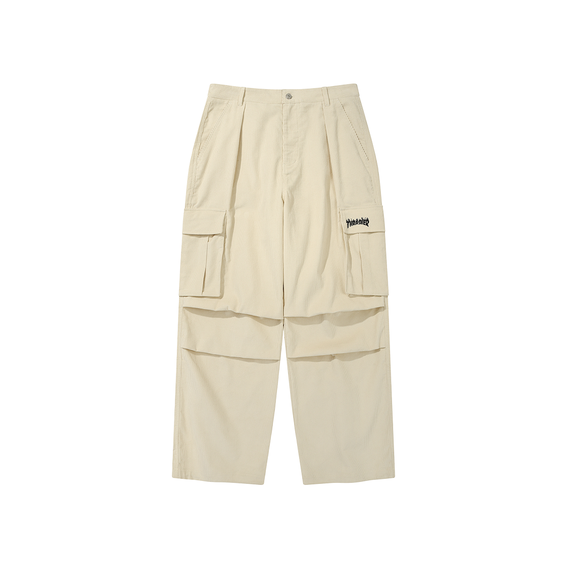 트레셔 플레임 코듀로이 카고팬츠 크림(THRASHER Flame Corduroy Cargo Pants Cream)