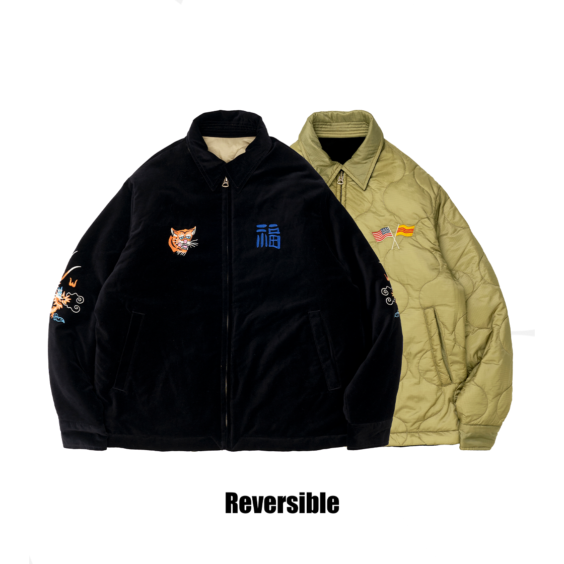 51515BKOD Houston Japan Reversible Vietnam Jacket Black 51515