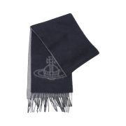 (W) Vivienne Westwood Double Logo Muffler Mineral Grey