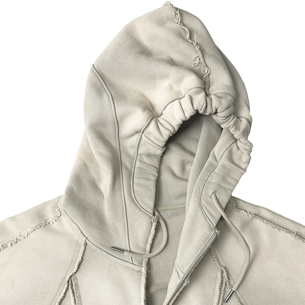 에러앤와이씨 슬래시스톰 웨더드 집업 후디 워시드 베이지(ERRORNYC Slashstorm Weathered Zip-up Hoodie Washed Beige) - 6