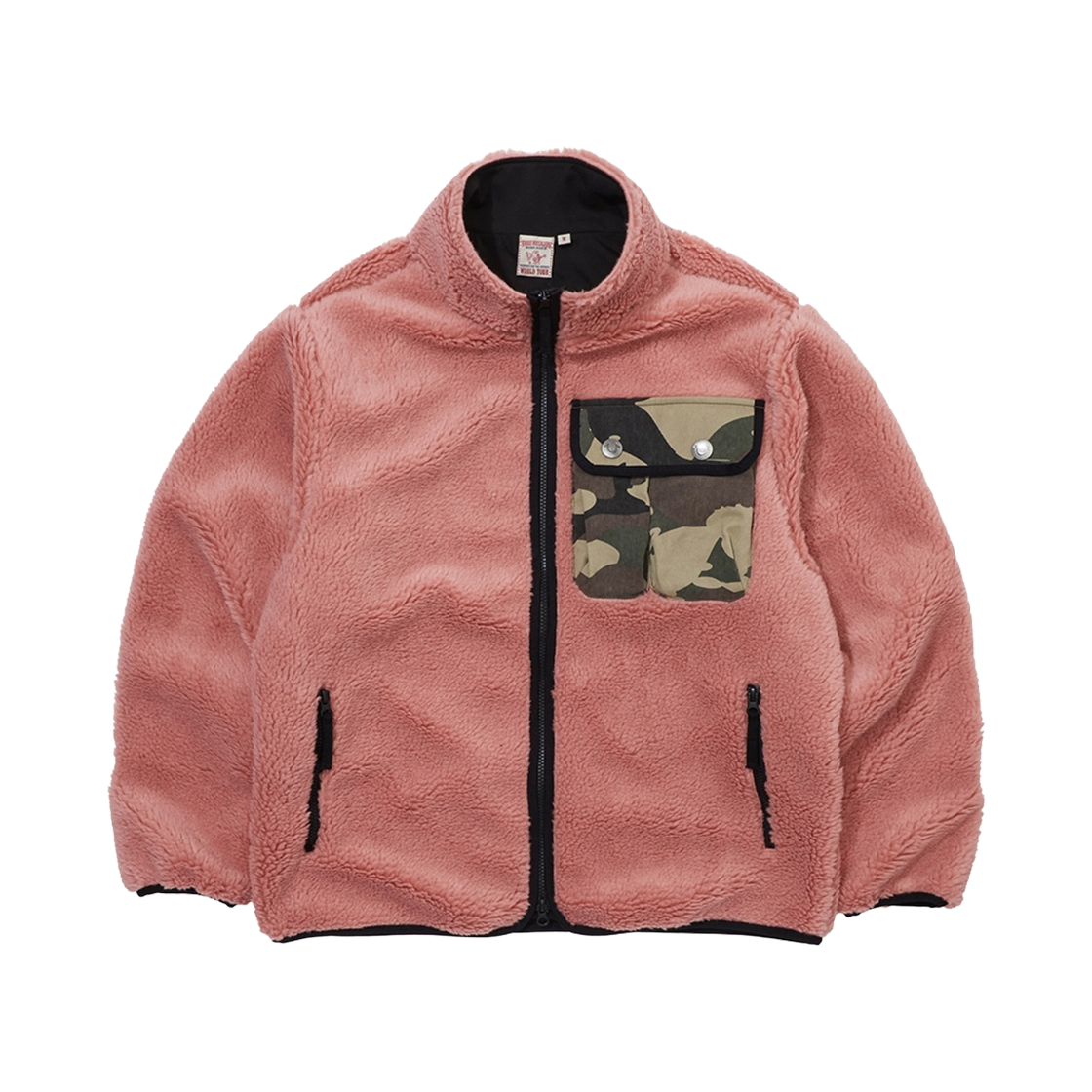 TRA4JPU103PPK True Religion Camo Block Boa Fleece Jumper_Pink