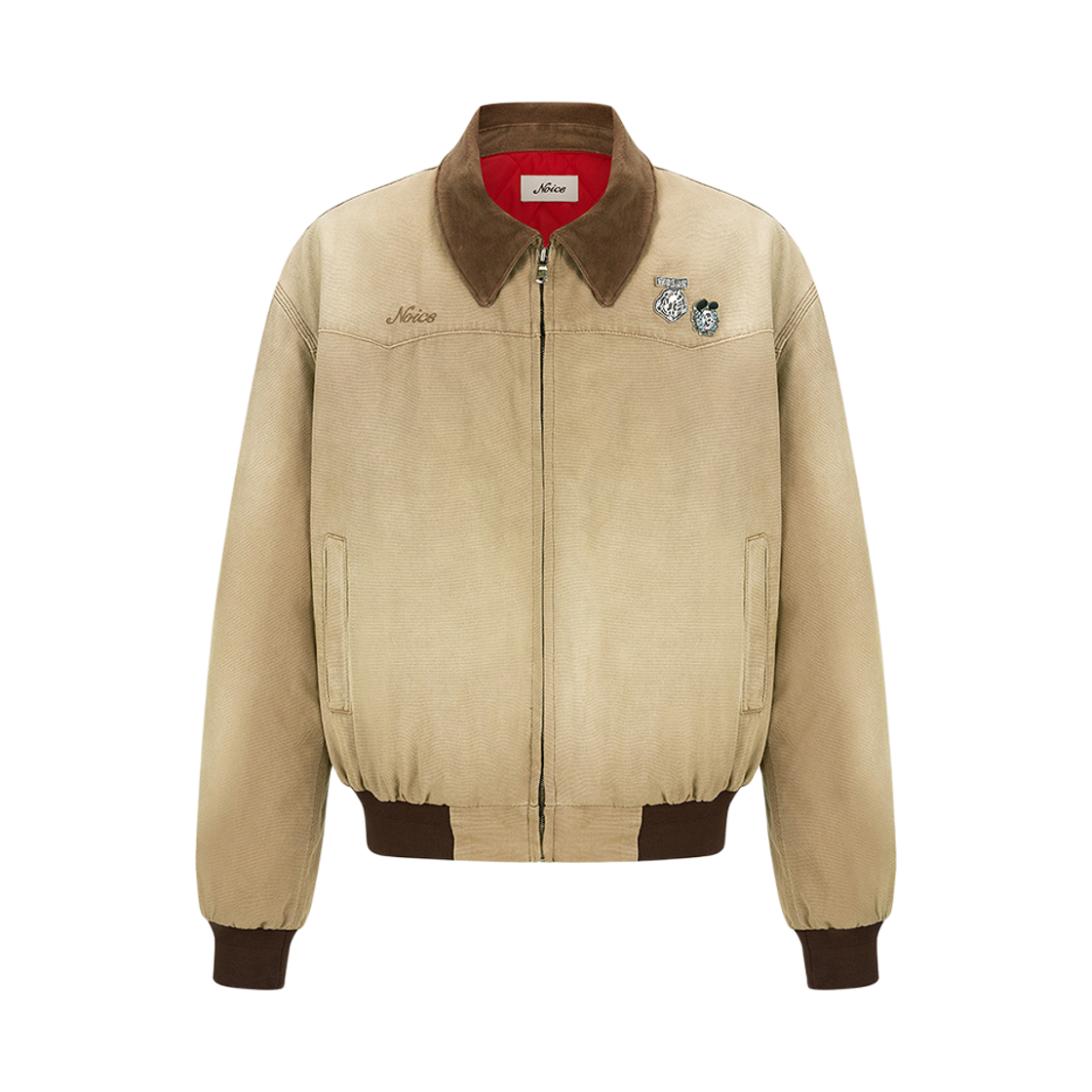 NUA5FWO26BG Noice x Verdy Dyed Canvas Work Jacket Beige