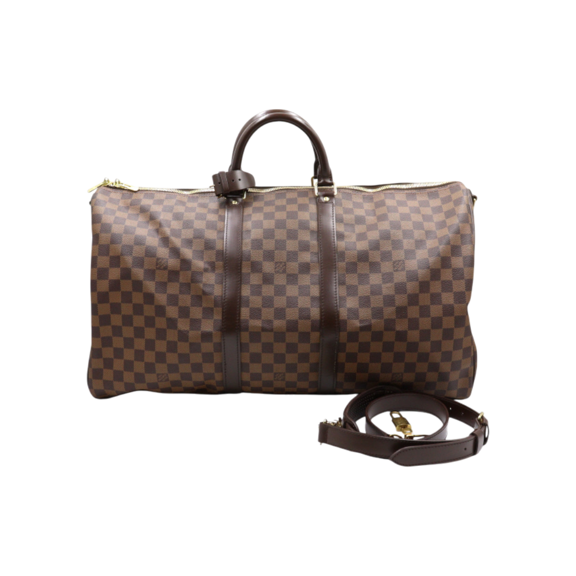 루이비통 N41414 다미에 에벤 키폴 55 반둘리에 남성 토트백 겸 숄더백 aa49255(Louis Vuitton Damier Ebene Keepall 55 Bandouliere Men's Tote and Shoulder Bag) - 1