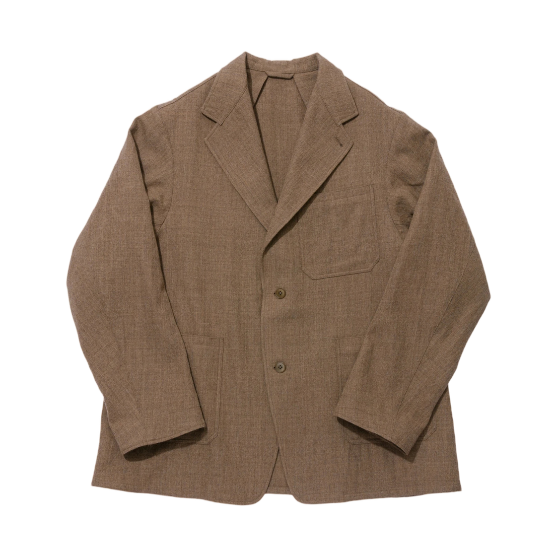 A0KS0000PIBE Kaptain Sunshine Wool Serge Square Jacket Top Cab Brown