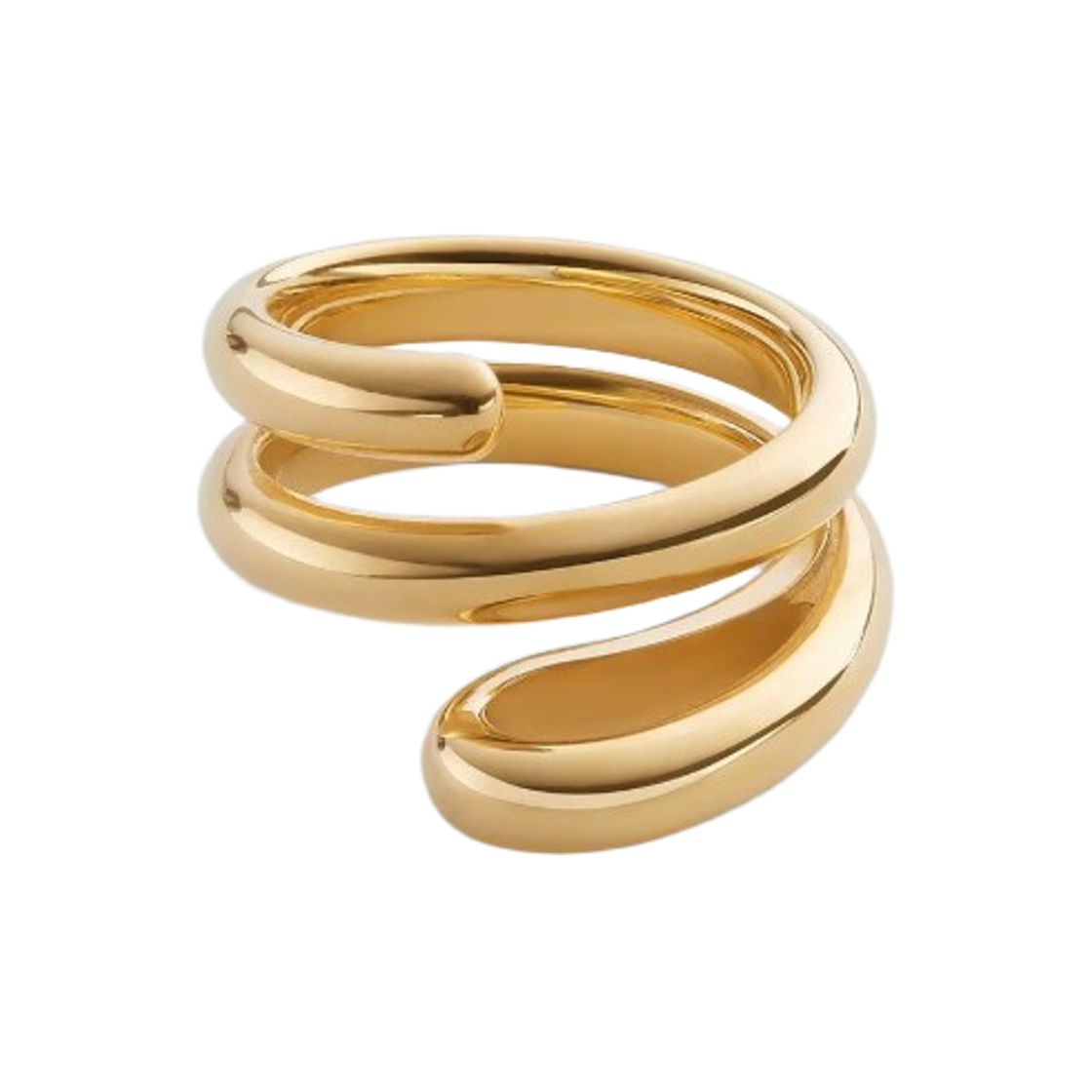 804848VAHU08120 (W) Bottega Veneta Frill Ring Yellow Gold