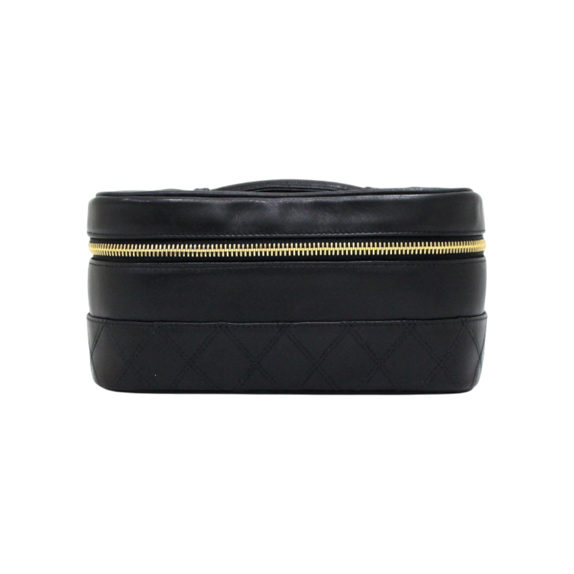 샤넬 블랙 램스킨 빈티지 코스메틱 베니티 토트백 aa50730(Chanel Black Lambskin Vintage Cosmetic Vanity Tote Bag) - 1