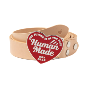 Human Made Heart Leather Belt Red