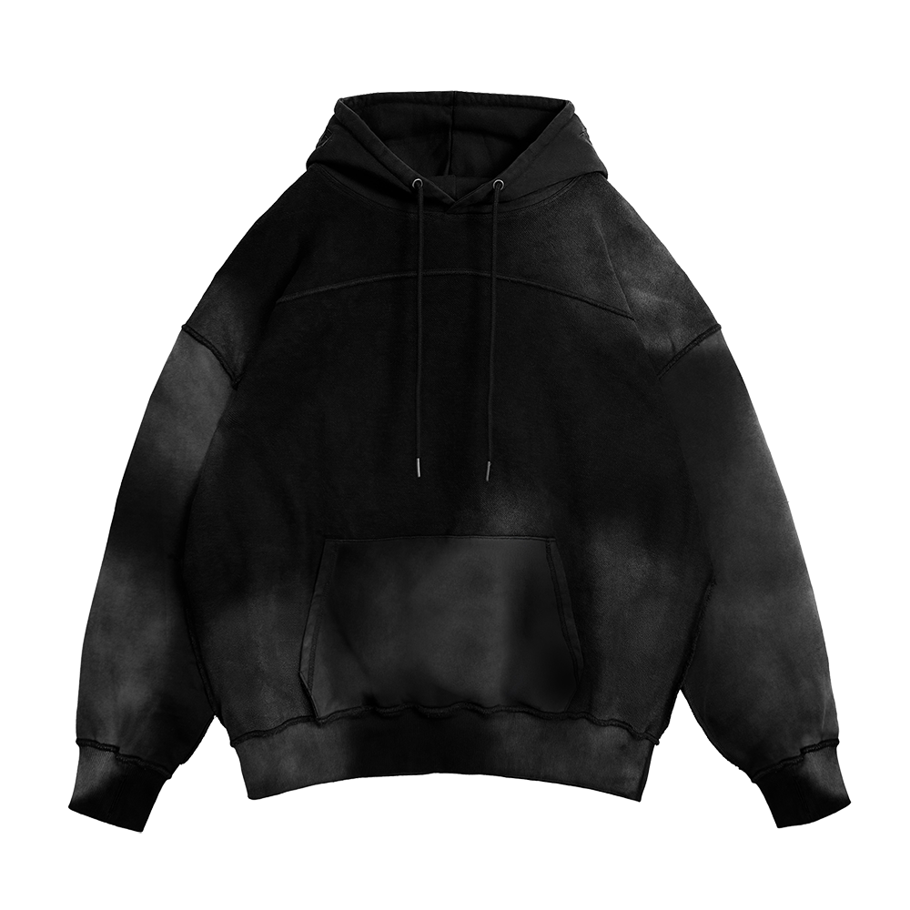 에러앤와이씨 리버서블 오버핏 후디 워시드 블랙(ERROR NYC Reversible Overfit Hoodie Washed Black)