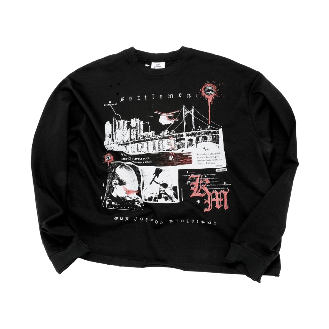 엠제이디 x 코인 서울 325 슬리브 티셔츠 블랙(MJD x Koin Seoul 325 Sleeve T-Shirt Black)