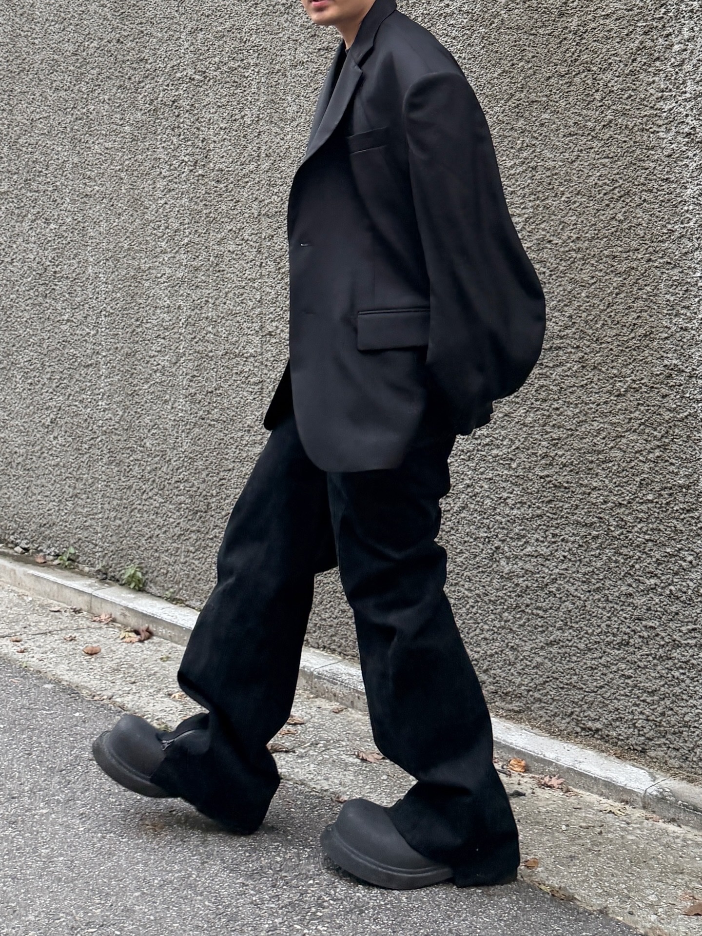 CSC Triangle Blazer, Balenciaga Steroid Derby Black 착용 스타일 - 2