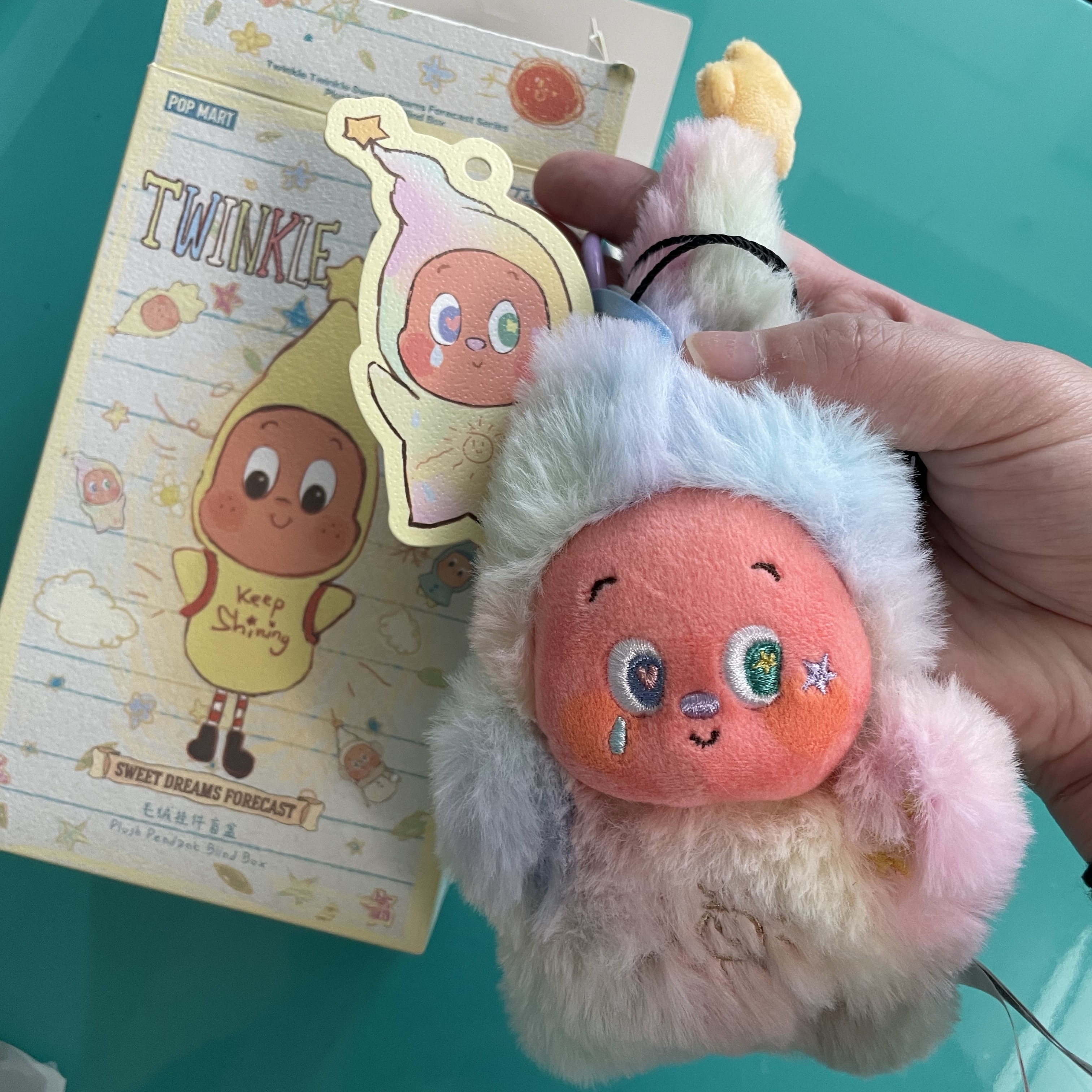 Pop Mart Twinkle Twinkle Sweet Dreams Forecast Series Plush Pendant Afterglow Marshmallow (Opened Case) 착용 스타일