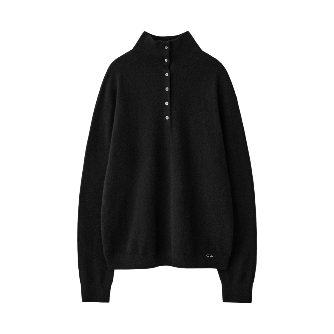 UM254APO06BK UMARMUNG Wool Cashmere Two Way Turtle Neck Pullover_Black